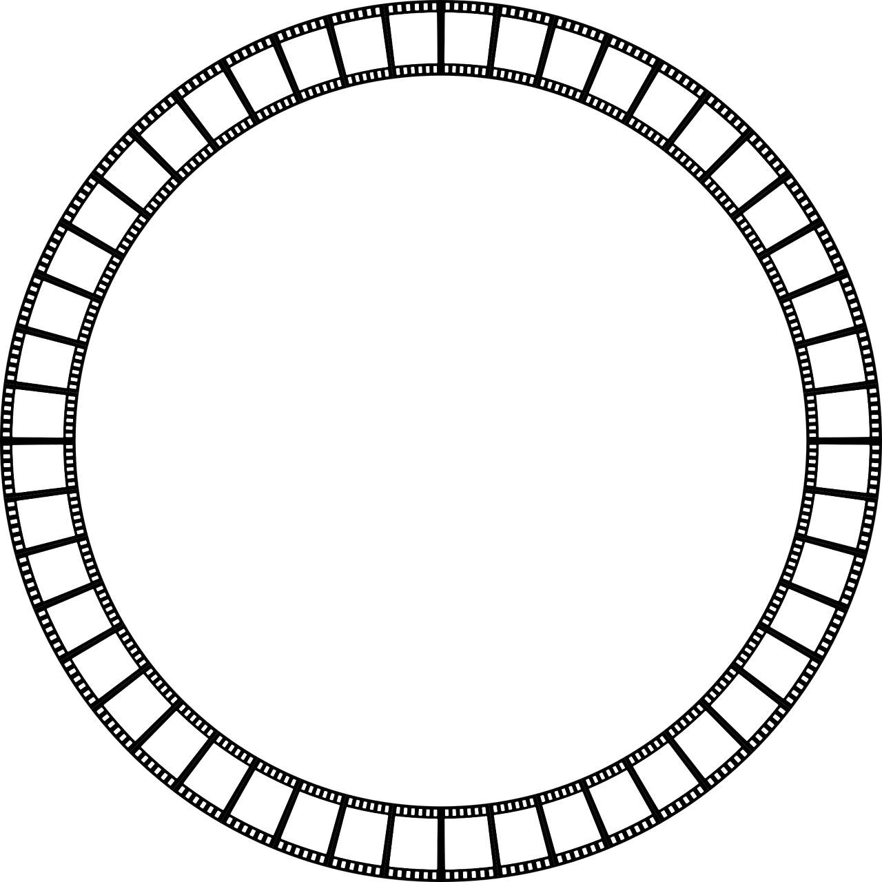 Circular Film Strip Graphic PNG Image