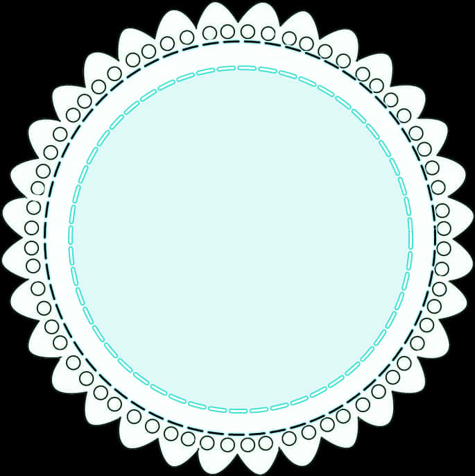 Circular Geometric Frame Design PNG Image