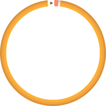 Circular Pencil Design PNG Image