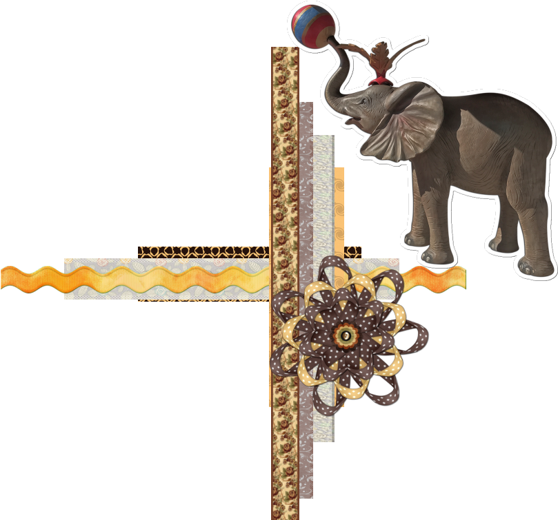 Circus Elephant Balancing Ball Graphic PNG Image