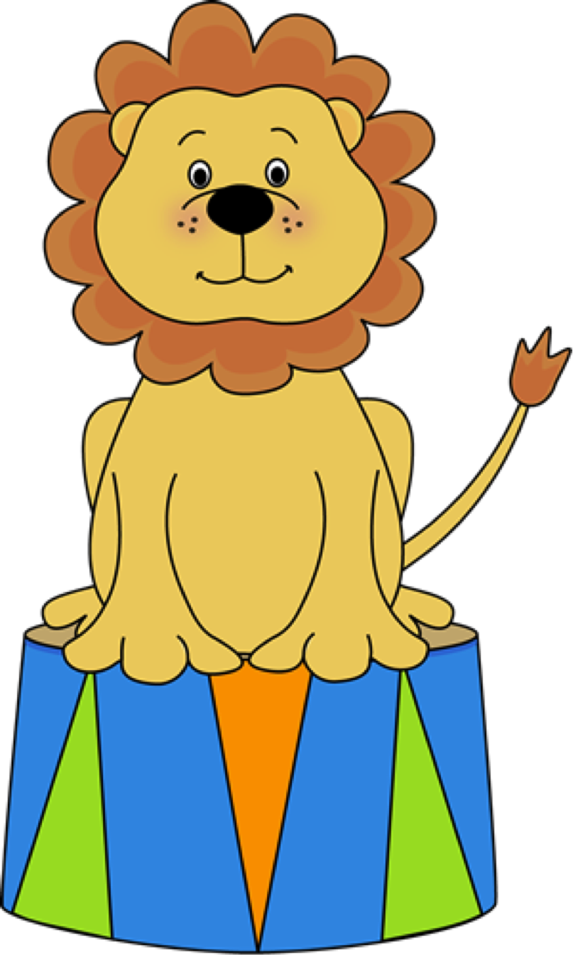 Circus Lion Cartoon PNG Image