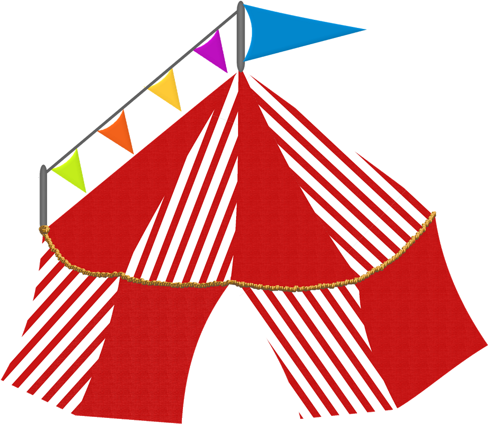 Circus Tent Colorful Bunting PNG Image