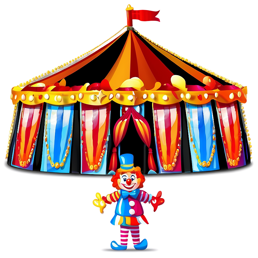 Circus Tent With Clowns Png 06132024 PNG Image