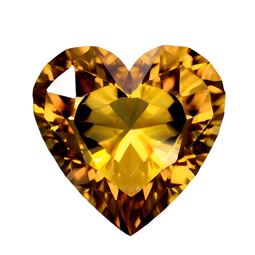 Citrine Heart Png Oqt PNG Image