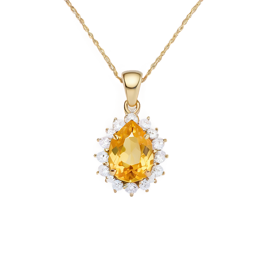 Citrine Necklace Jewel Png Knh60 PNG Image