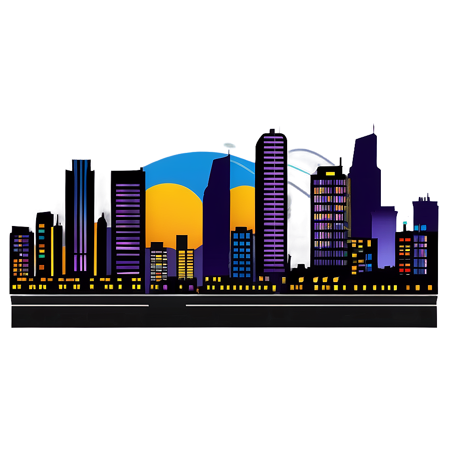 City At Twilight Png 73 PNG Image