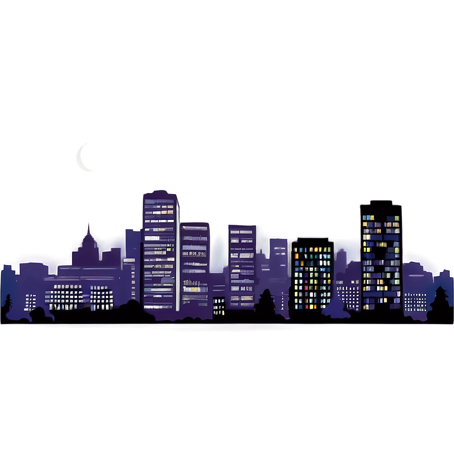 City At Twilight Png Djg12 PNG Image