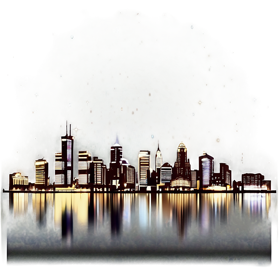 City Skyline At Night Picture Png Hio72 PNG Image