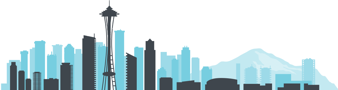 City Skylinewith Space Needle Silhouette PNG Image