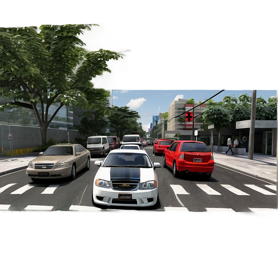 City Street Traffic Png Apm7 PNG Image