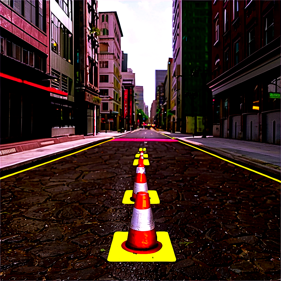 City Street With Potholes Png Ftt PNG Image