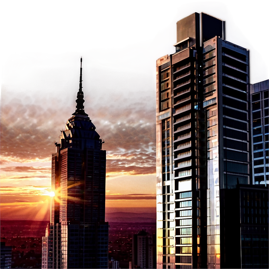 Cityscape At Sunset Png 05212024 PNG Image