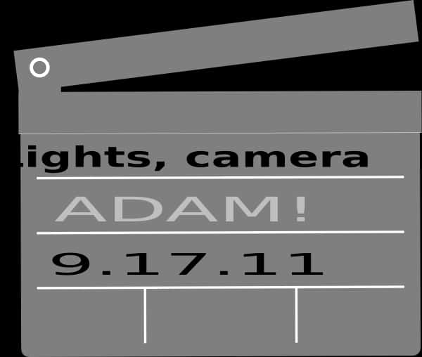 Clapperboard Graphic Adam091711 PNG Image