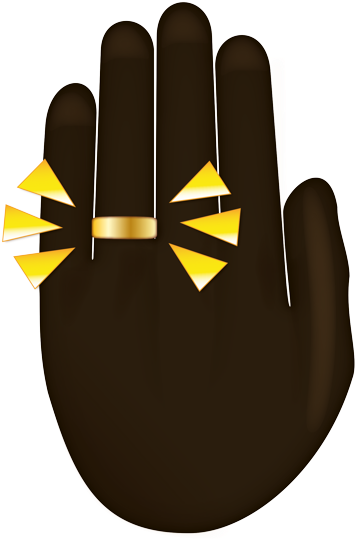 Clapping Hand Emojiwith Ring PNG Image