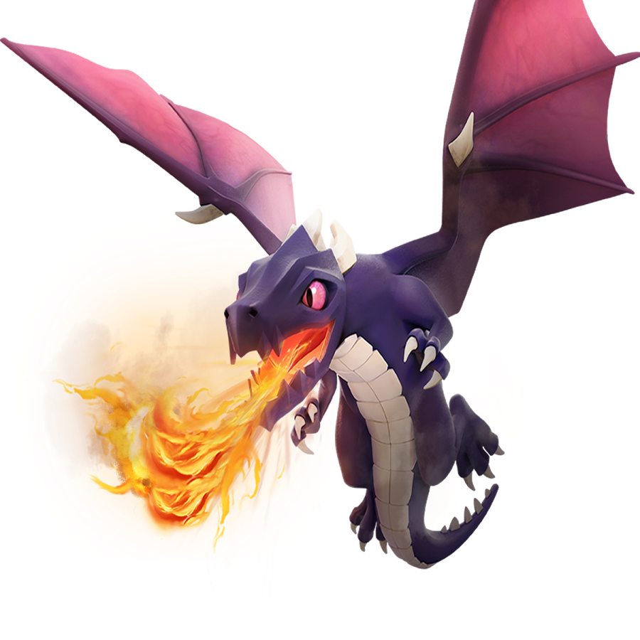 Clashof Clans Dragon Breathing Fire PNG Image