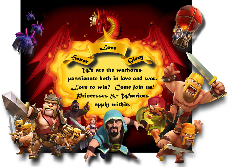 Clashof Clans Recruitment Poster PNG Image