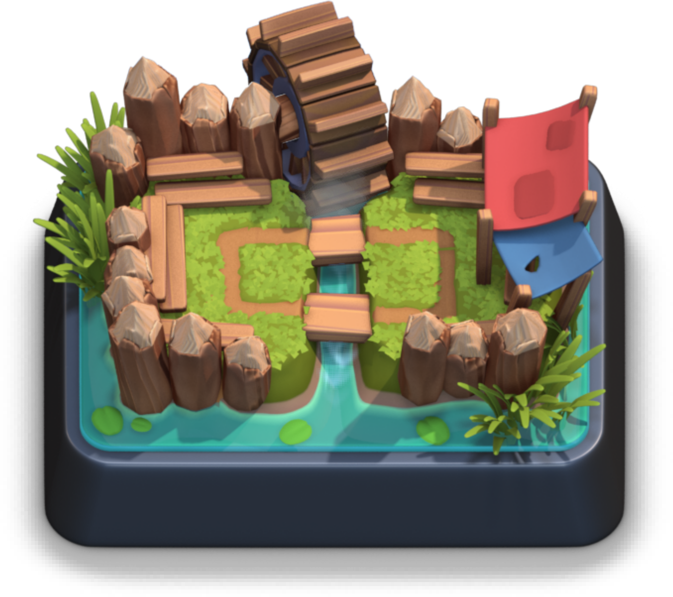 Clashof Clans Waterfall Scenery PNG Image