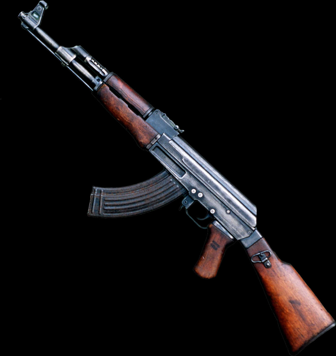 Classic A K47 Assault Rifle PNG Image