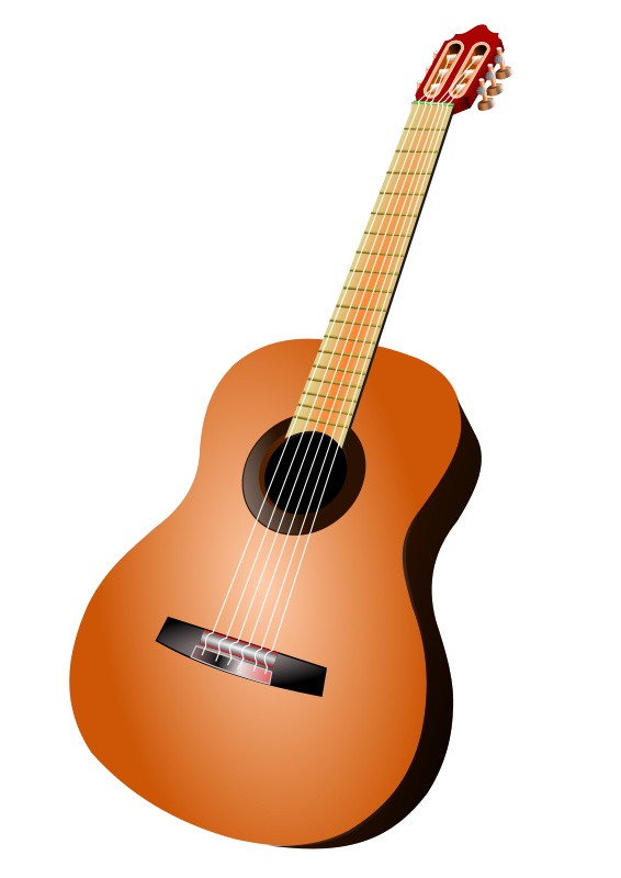 Classic Acoustic Guitar Illustration PNG Image