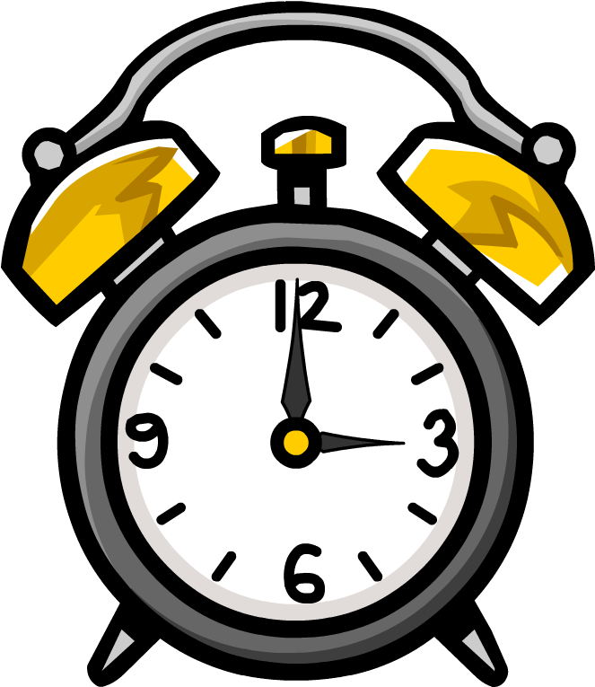 Classic Alarm Clock Illustration PNG Image