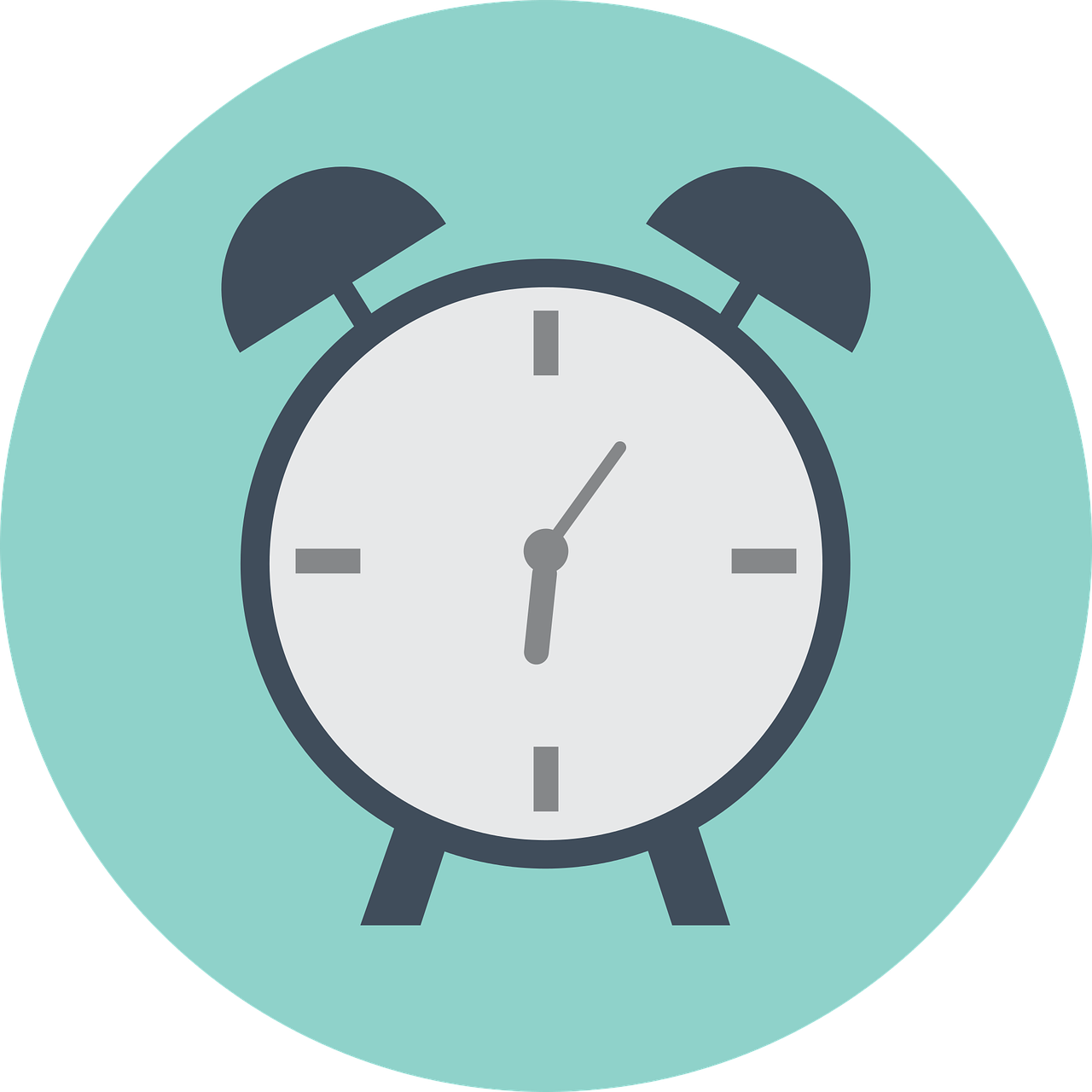 Classic Alarm Clock Illustration PNG Image