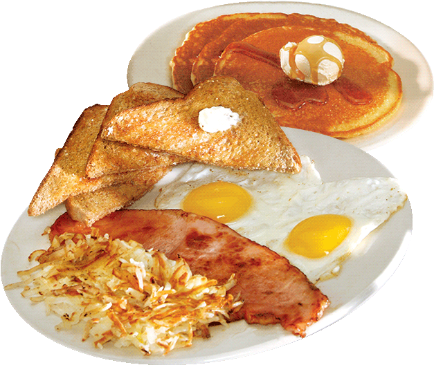 Classic American Breakfast Plate PNG Image