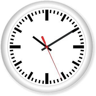 Classic Analog Clock Face PNG Image