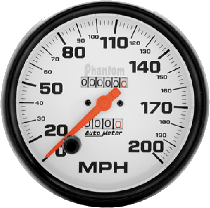 Classic Analog Speedometer PNG Image