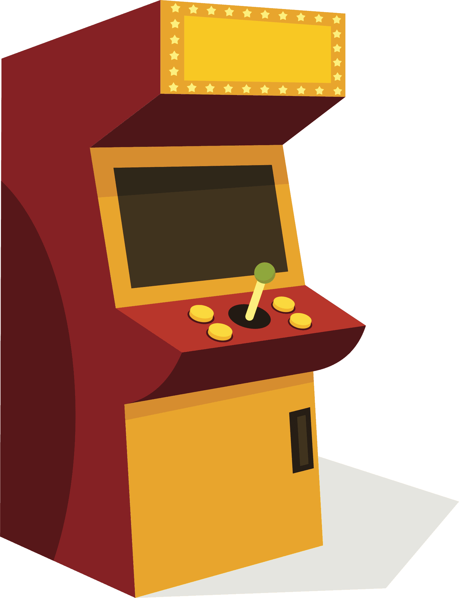 Classic Arcade Machine Illustration PNG Image