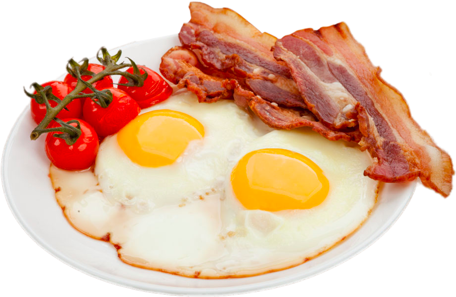 Classic Baconand Eggs Breakfast PNG Image