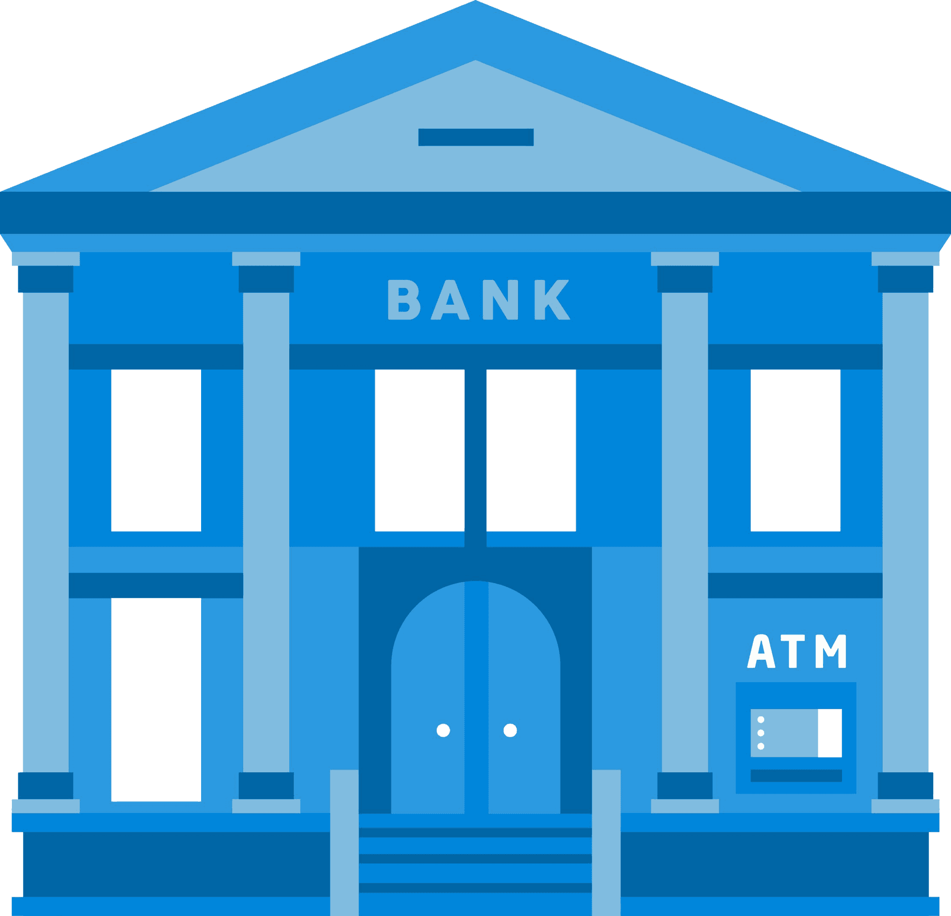 Classic Bank Buildingwith A T M PNG Image