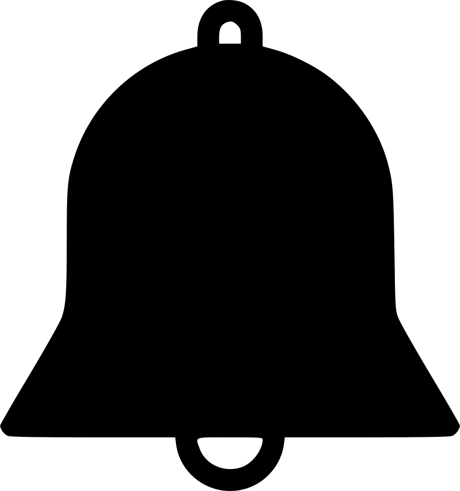 Classic Black Bell Icon PNG Image