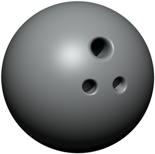 Classic Black Bowling Ball PNG Image