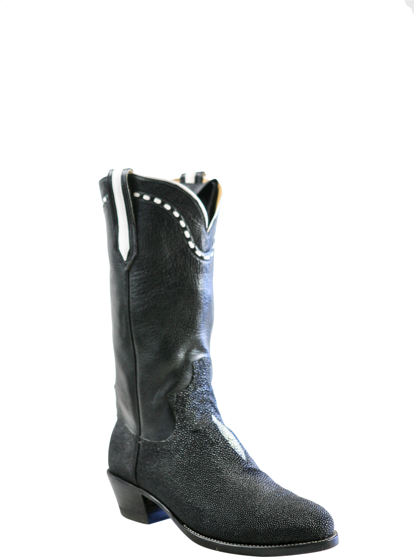 Classic Black Cowboy Boot PNG Image