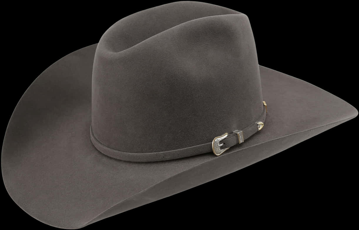 Classic Black Cowboy Hat PNG Image