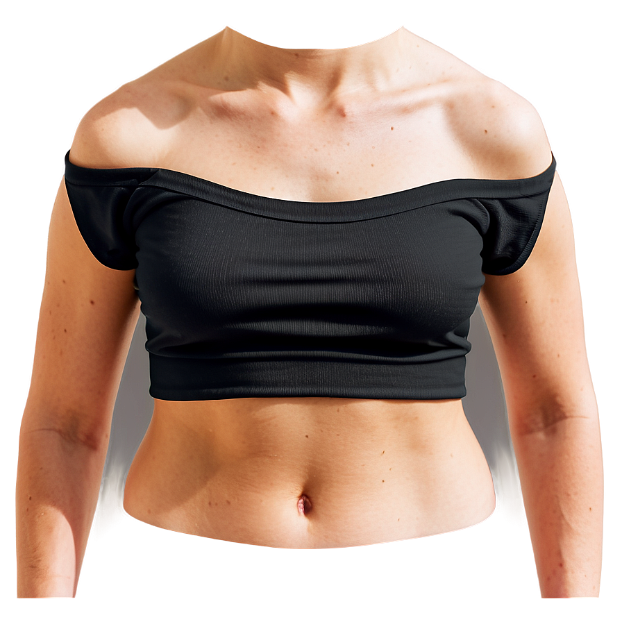 Classic Black Crop Top Png Sdu PNG Image