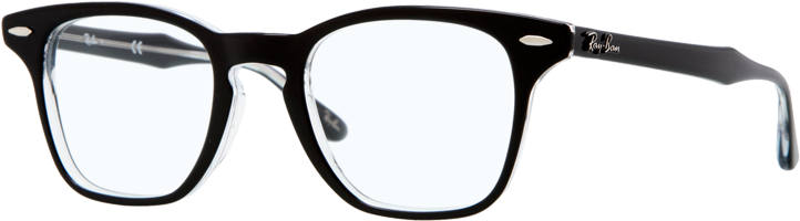 Classic Black Eyeglasses Transparent Background PNG Image