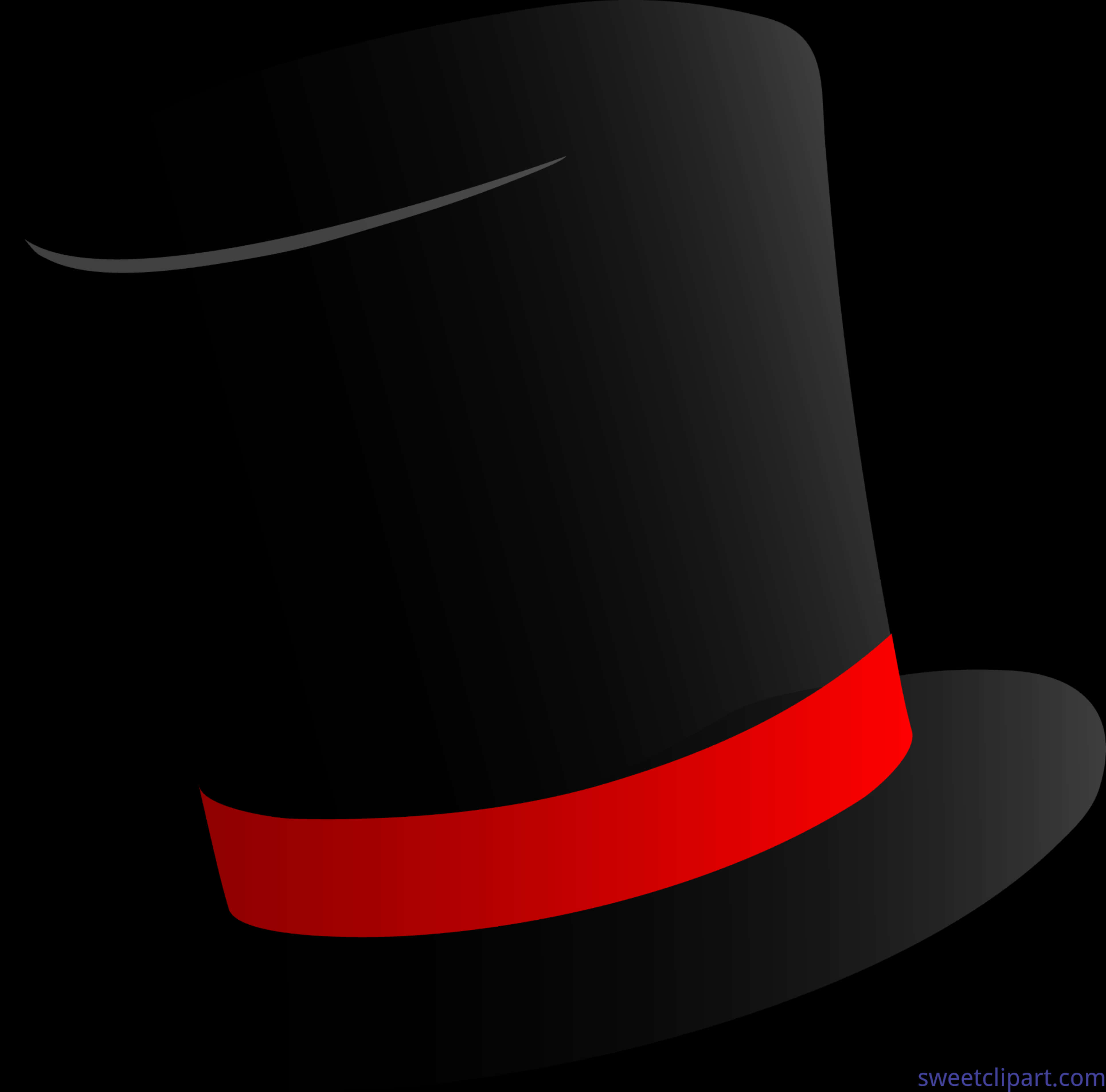 Classic Black Fedora Hat PNG Image