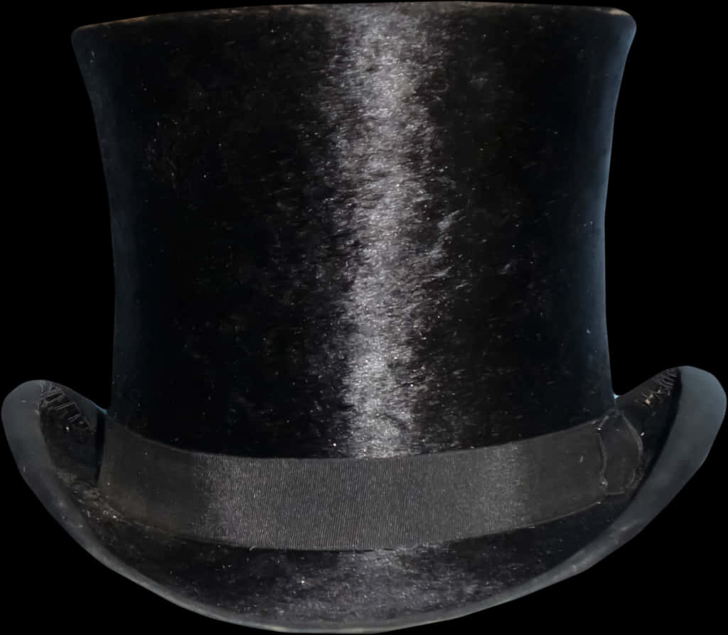 Classic Black Top Hat PNG Image