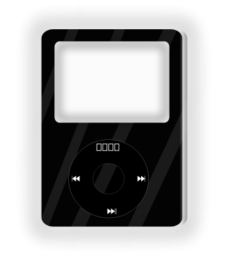 Classic Blacki Podwith Screenand Click Wheel PNG Image