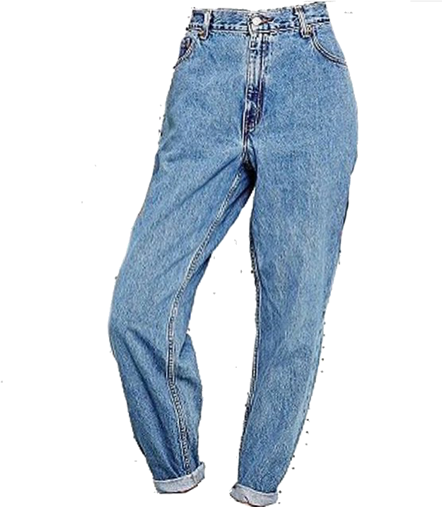 Classic Blue Jeans Standing PNG Image