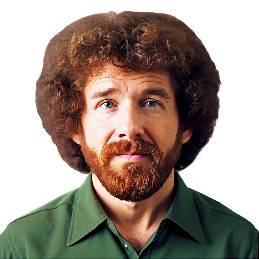 Classic Bob Ross Perm Hair Png 06282024 PNG Image