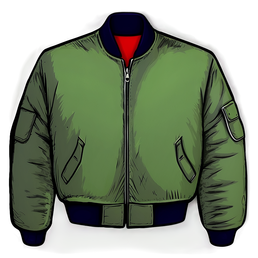 Classic Bomber Jacket Design Png 06282024 PNG Image