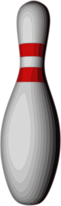 Classic Bowling Pin Graphic PNG Image