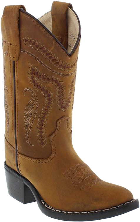 Classic Brown Cowboy Boot PNG Image