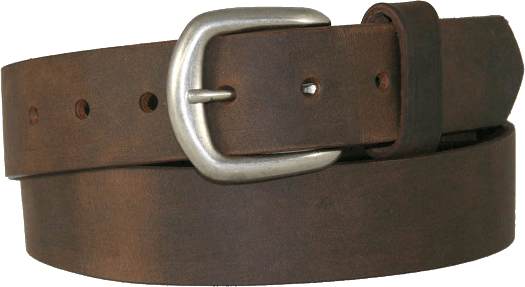 Classic Brown Leather Belt PNG Image