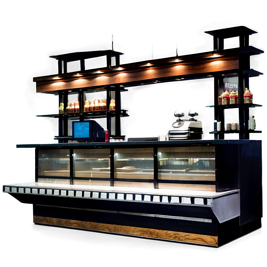 Classic Cafe Counter Png 30 PNG Image