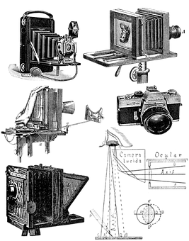 Classic Camera Collection PNG Image