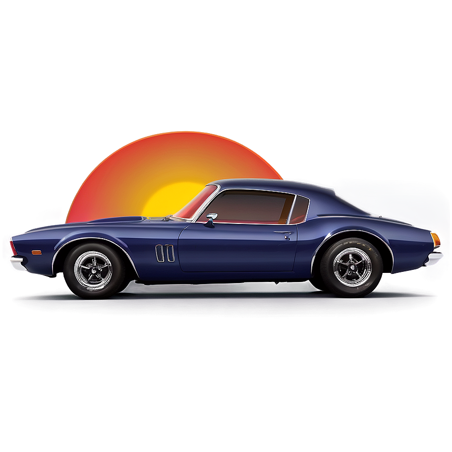 Classic Car Sunset View Png Vyi PNG Image