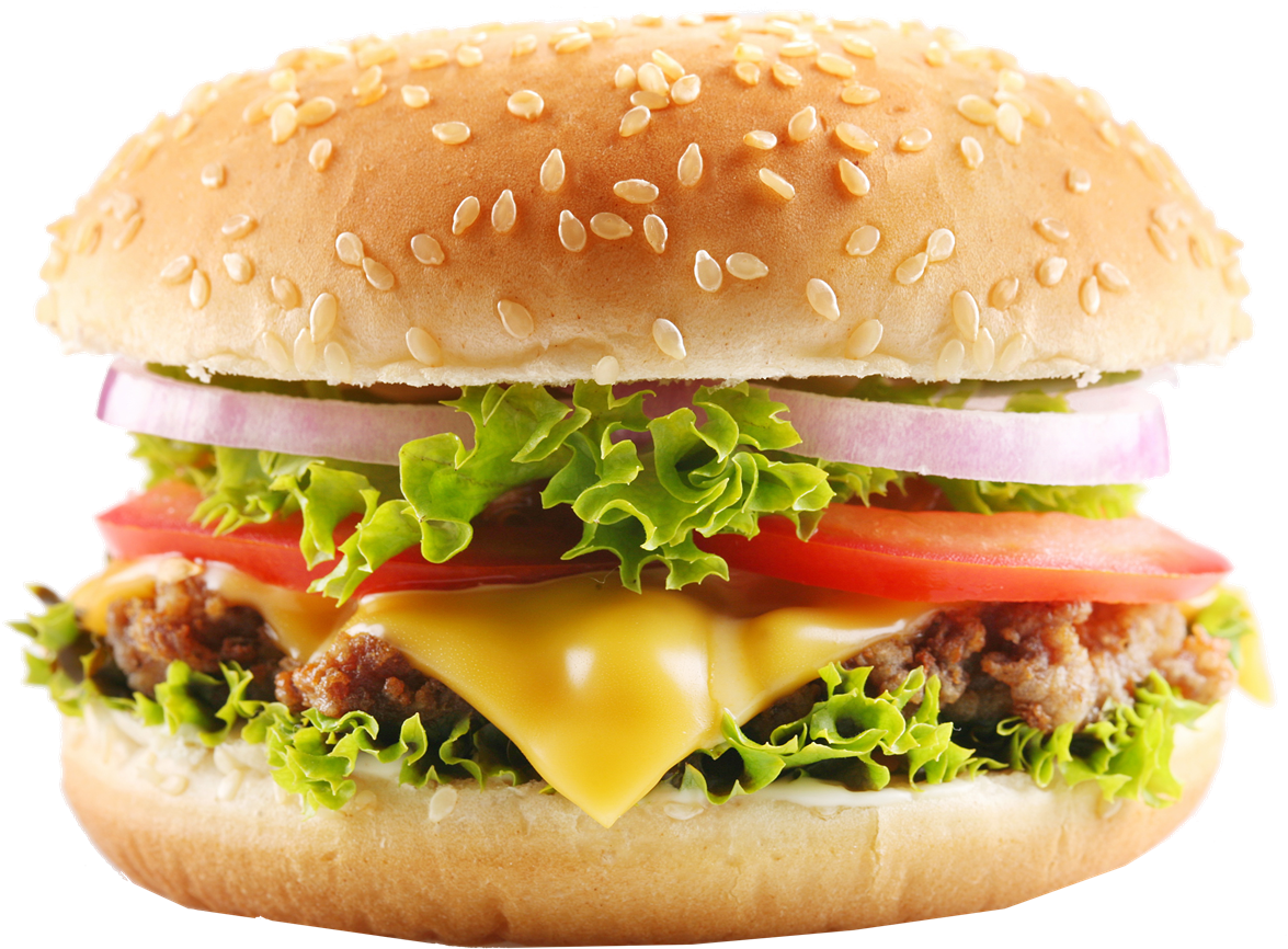 Classic Cheeseburger Delicious Fast Food PNG Image